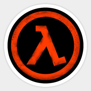 Half Life Orange Lambda Symbol Sticker